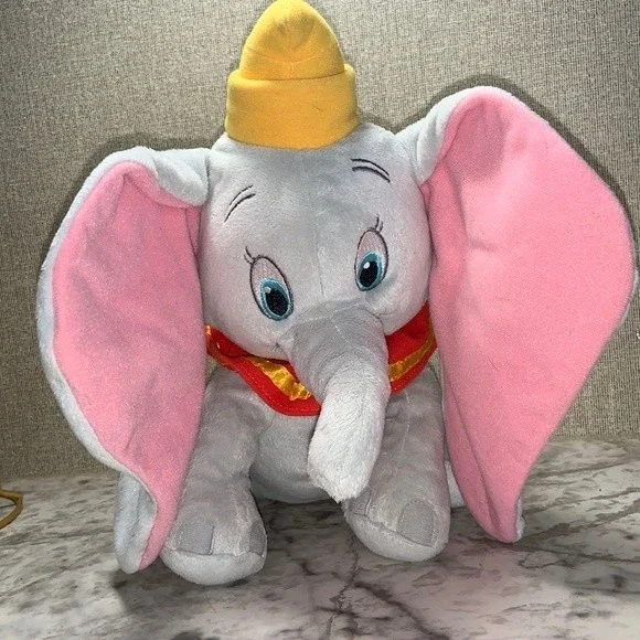 Kohls Cares Disney Dumbo Plush Elephant Stuffed Animal Toy 11" Circus Pink Gray - Picture 2 of 4